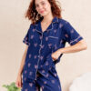 Pijama de dama Manga corta cobertura Corazones- Modelo Nancy