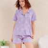 Pijama de dama Manga corta cobertura Corazones- Modelo Nancy - Imagen 4