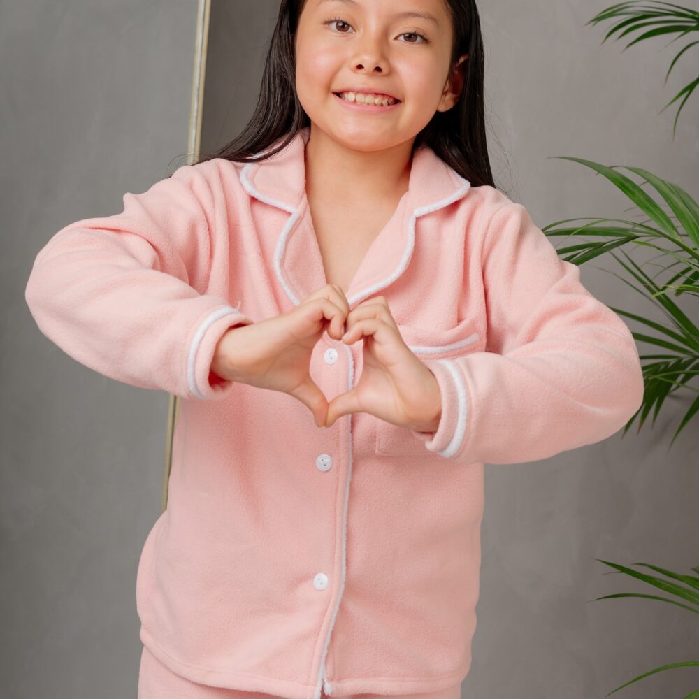 Pijama de niña abierto en micropolar - Modelo Anita