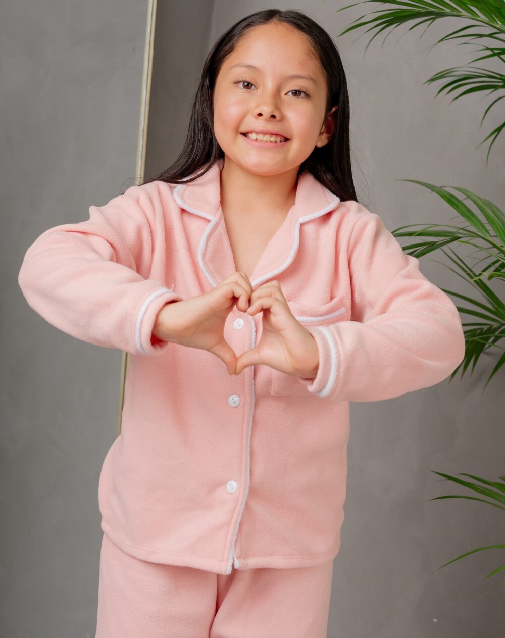 Pijama de niña abierto en micropolar - Modelo Anita