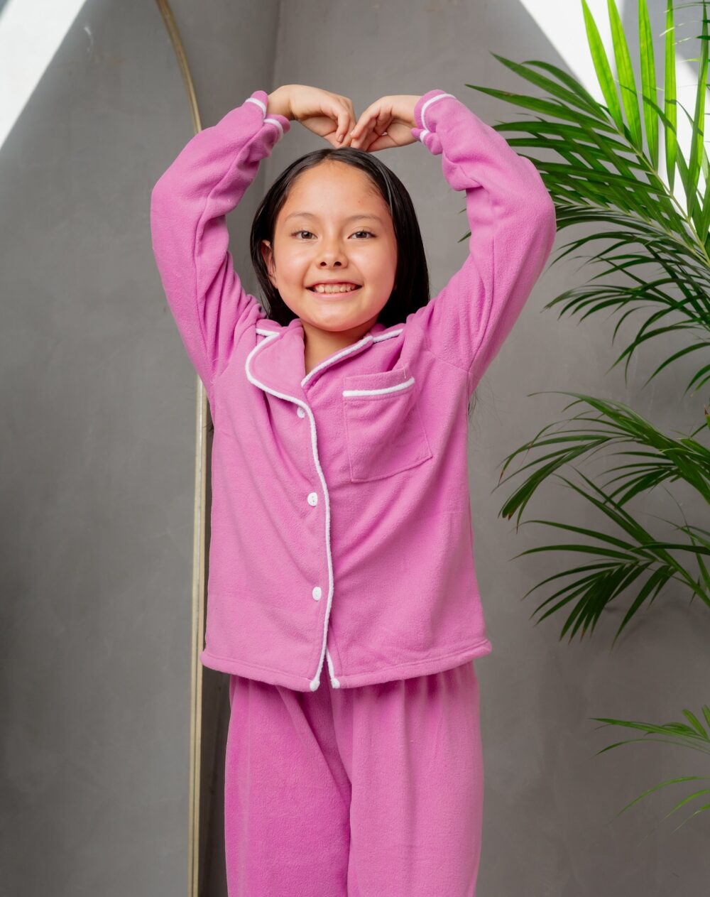 Pijama de niña abierto en micropolar - Modelo Anita - Imagen 3