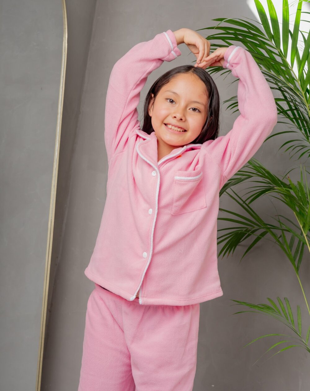 Pijama de niña abierto en micropolar - Modelo Anita - Imagen 5