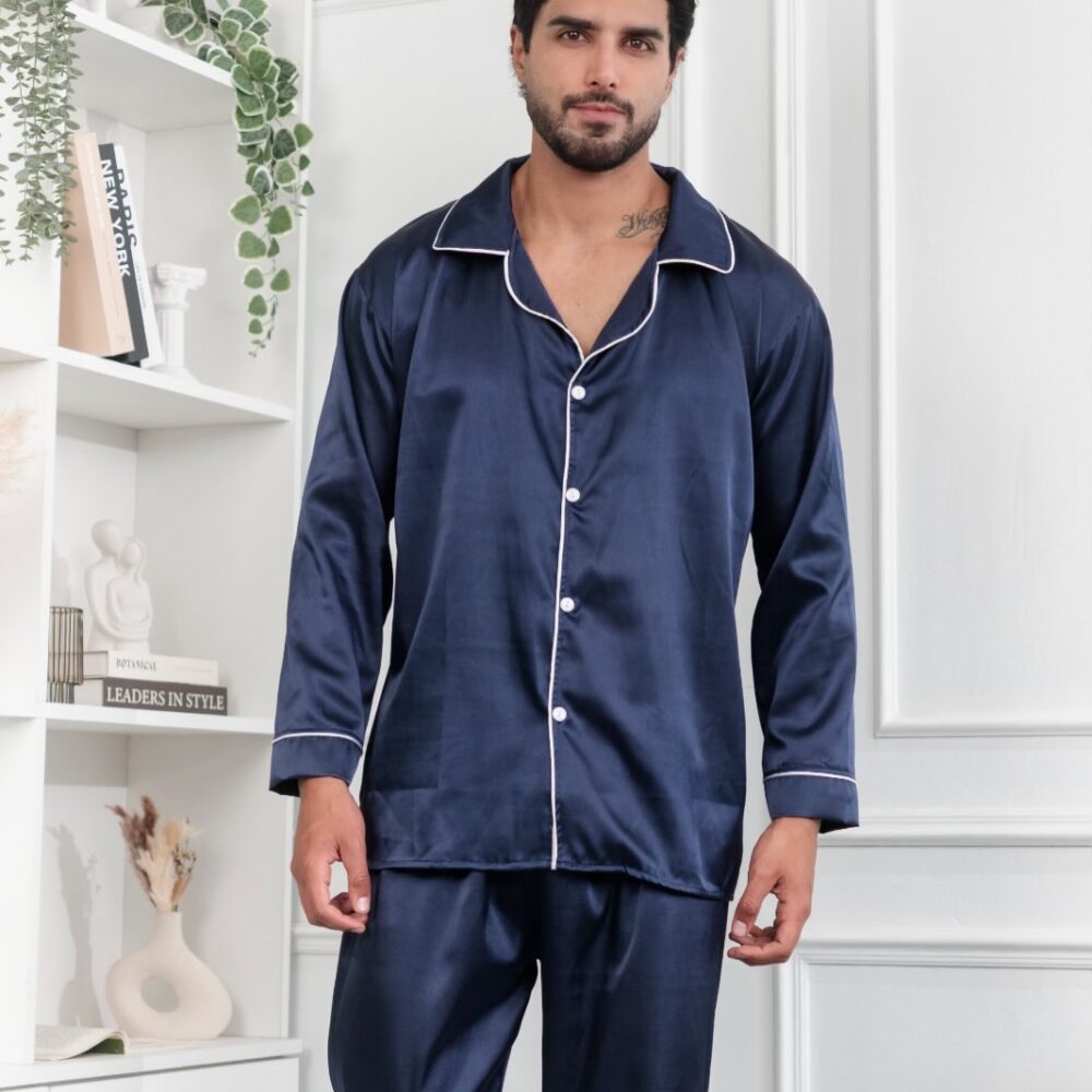 Pijama de caballero en satin c/ pantalon - Modelo Frank pantalon